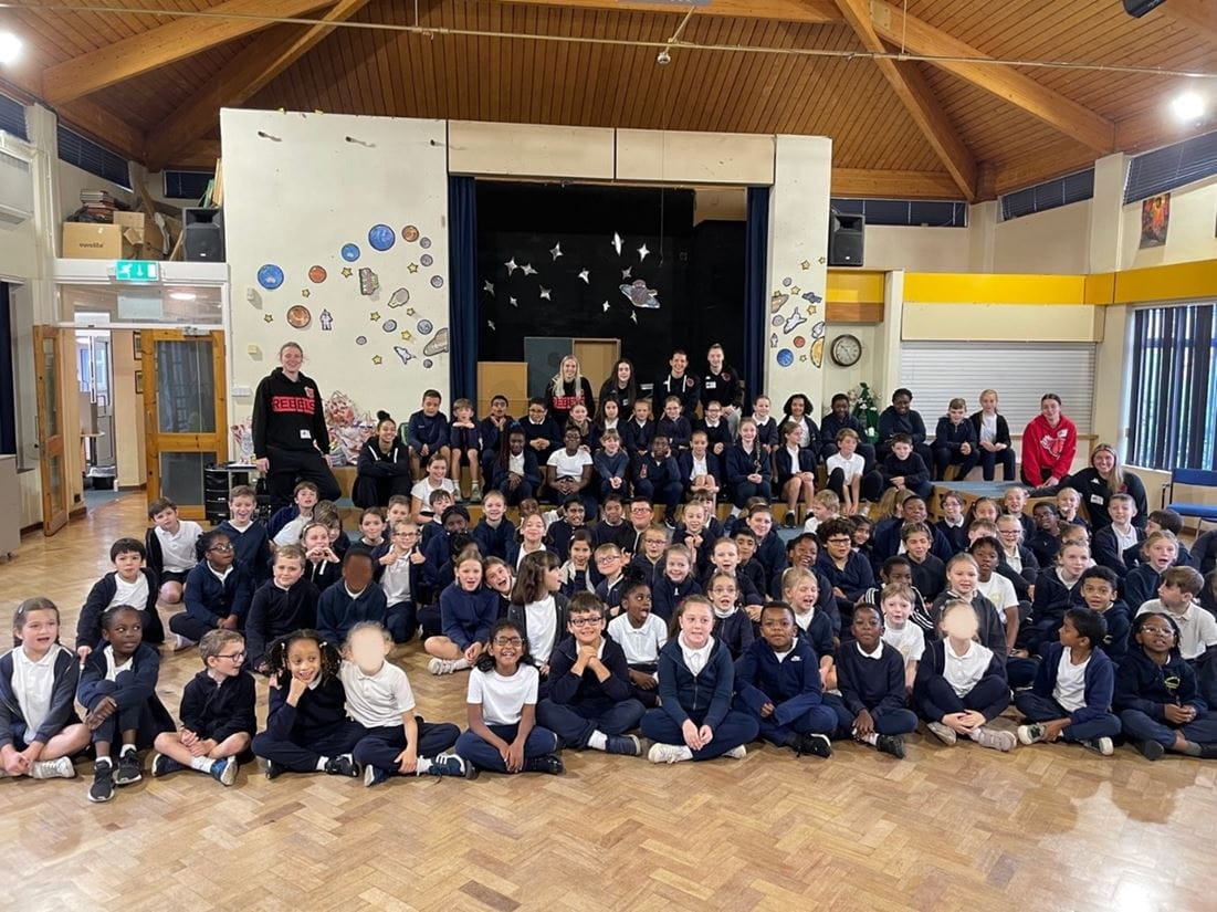 St Thomas More's Catholic Primary School taking part in Essex Rebels Roadshow