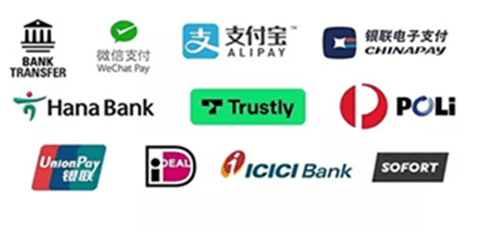 Collection of international banking logos